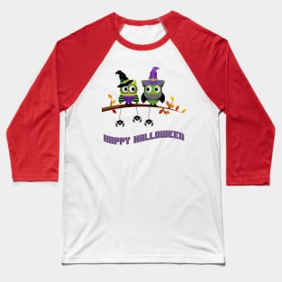 Happy Halloween Owl Baseball T-Shirt